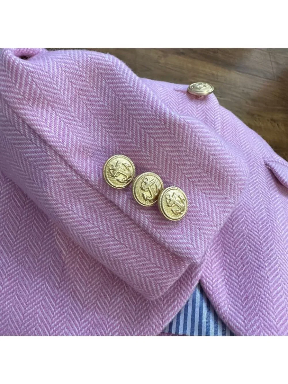 J.Crew Crewcuts Girls' schoolgirl blazer in pink ivory
